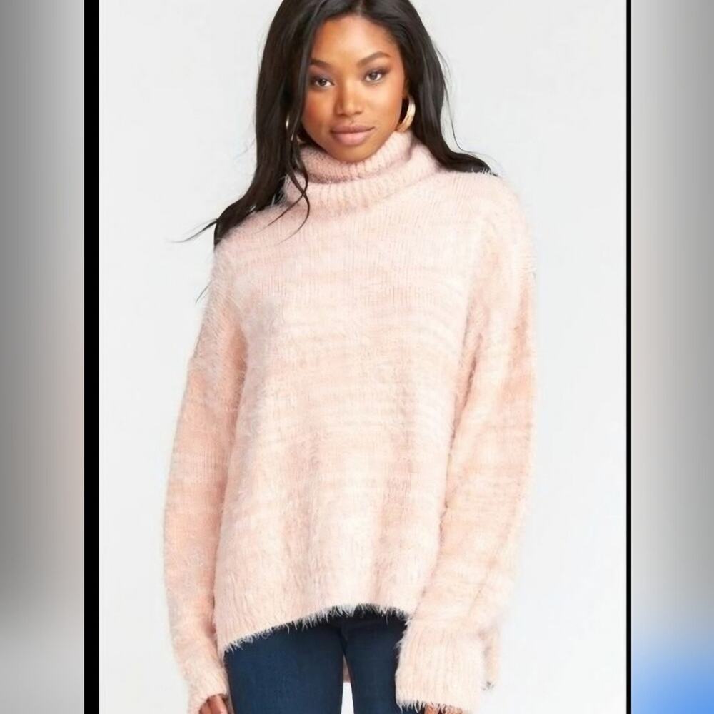 Show Me Your MuMu Soft Blush Wool Blend Turtleneck Sweater Sz.S #2044